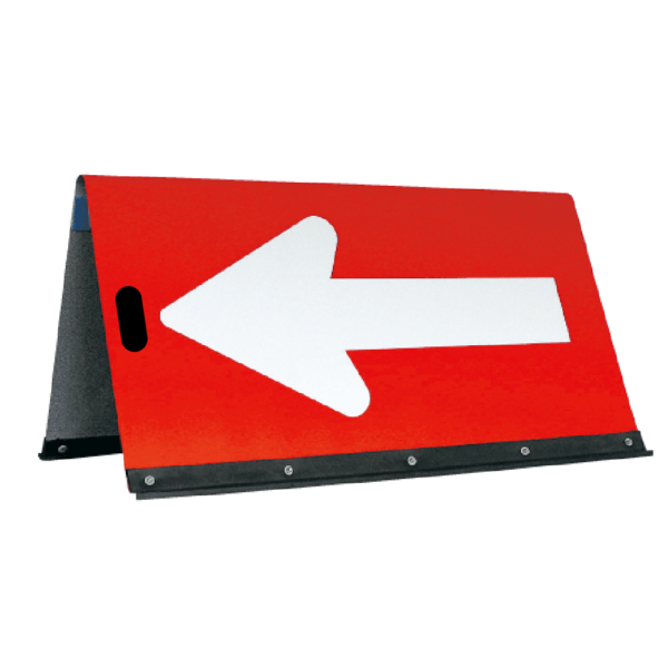公団型方向指示板 500タイプ　アルミ製　赤／白