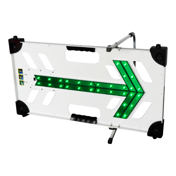 ソララ 電波式 LED 矢印板 グリーン